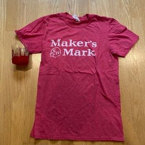 Maker’s Mark Red T-shirt and Wax Dripped Glass